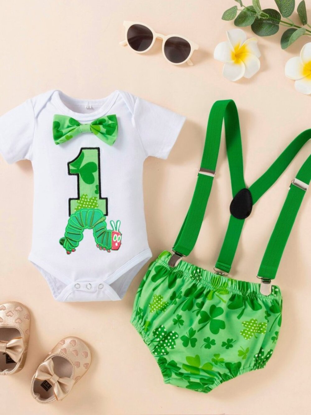 The Very Hungry Caterpillar Outfit First Birthday Outfit Clothes Suspenders